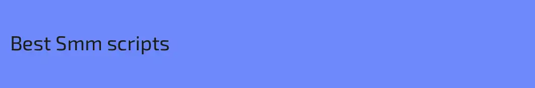 Best Smm scripts